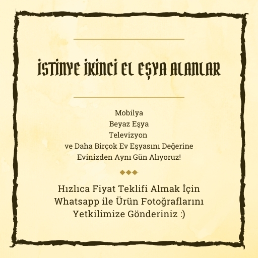 İstinye İkinci El Eşya Alanlar